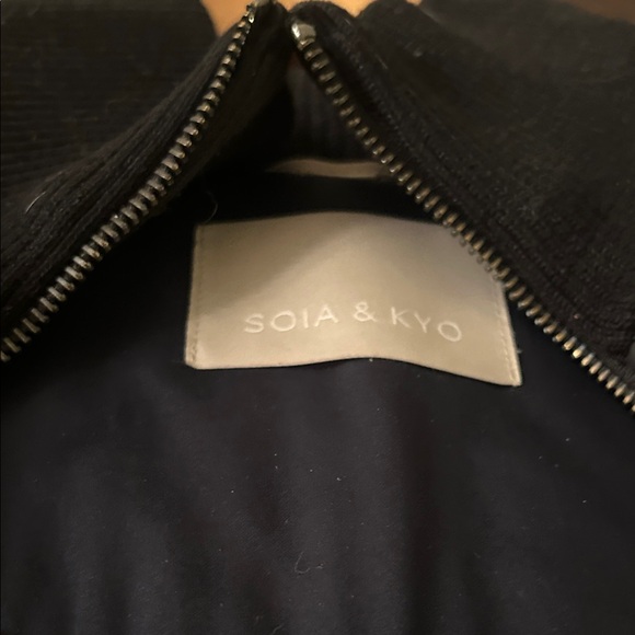 Soia & Kya luxury Women's Navy Hooded Coat - Picture 10 of 11